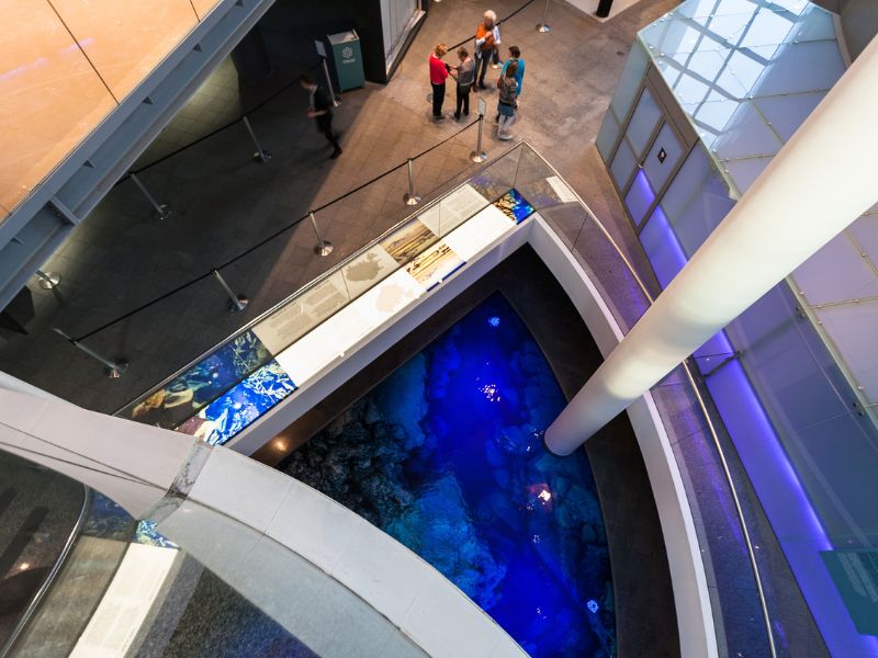 Blick ins Perlan Reykjavik innen