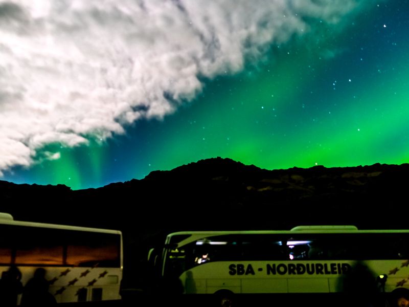 Organisierte Nordlichter Reykjavik Touren per Bus mit Guide