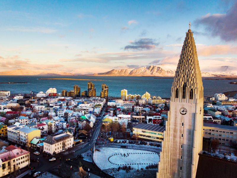 Reykjavik von oben fotografiert