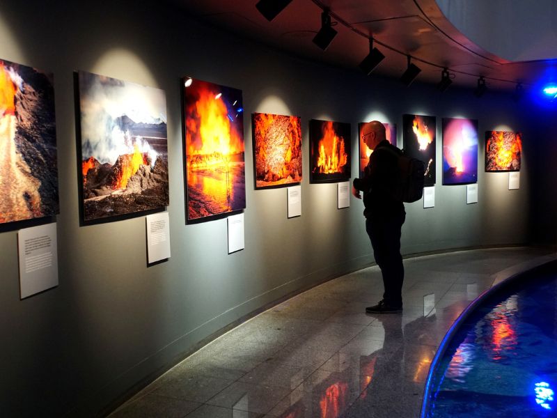 Vulkan Ausstellung innen im Perlan Reykjavik Museum